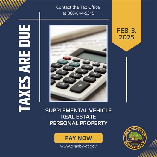 town taxes are due 2.3.2025