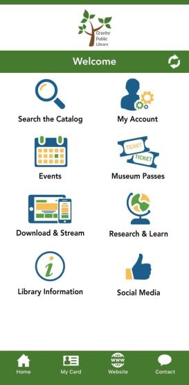 Library Connection Mobile App Interface